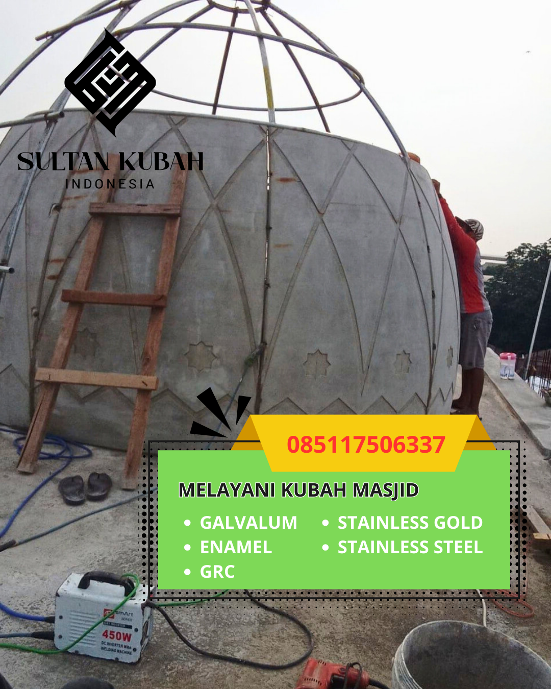 KUBAH MASJID HARGA TERJANGKAU DI KEC. LENTENG, KAB. SUMENEP, MADURA (WA: 085117506337)