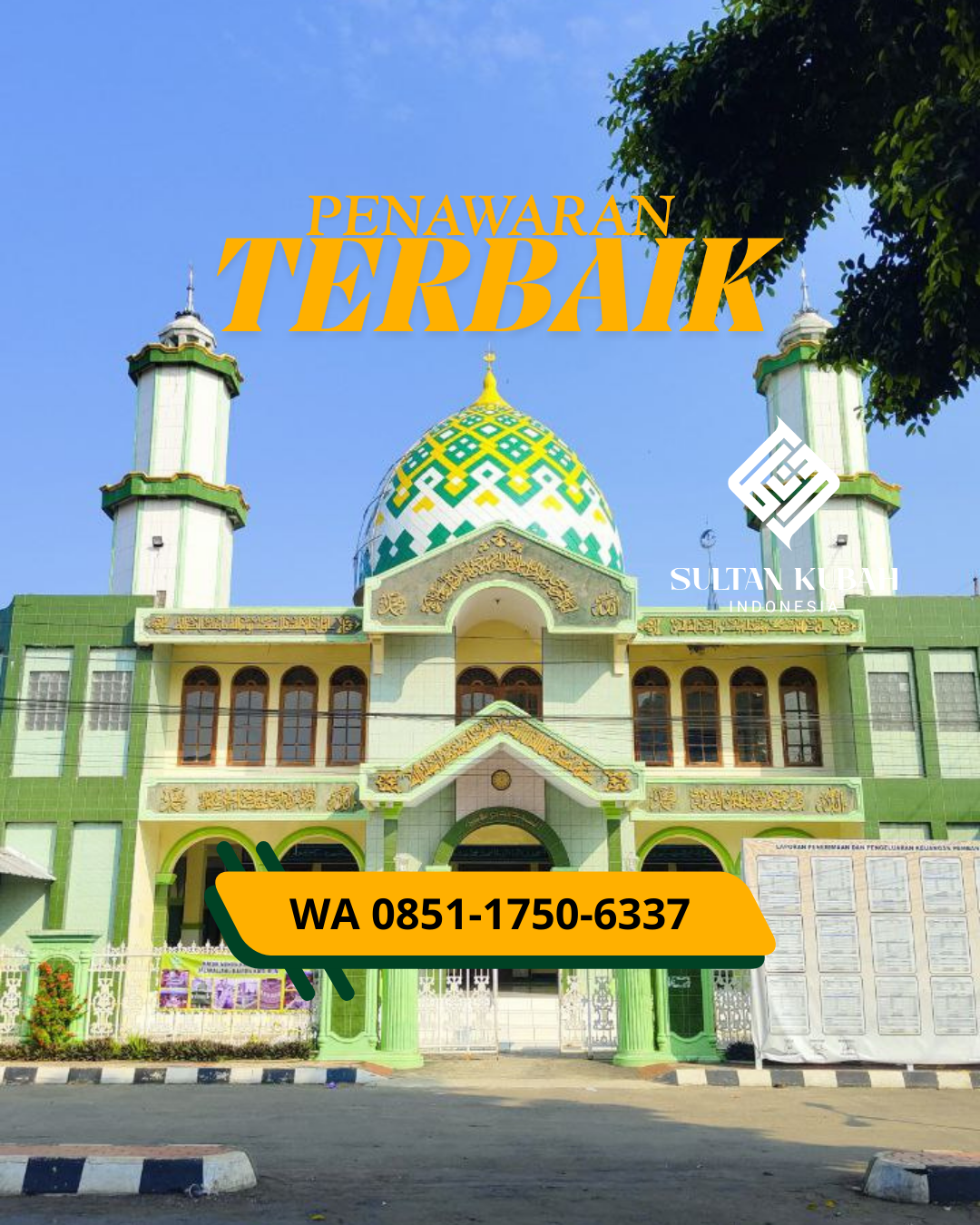 JUAL KUBAH MASJID TAHAN LAMA DI KEC. MEMPAWAH HILIR, KABUPATEN MEMPAWAH (WA: 085117506337)