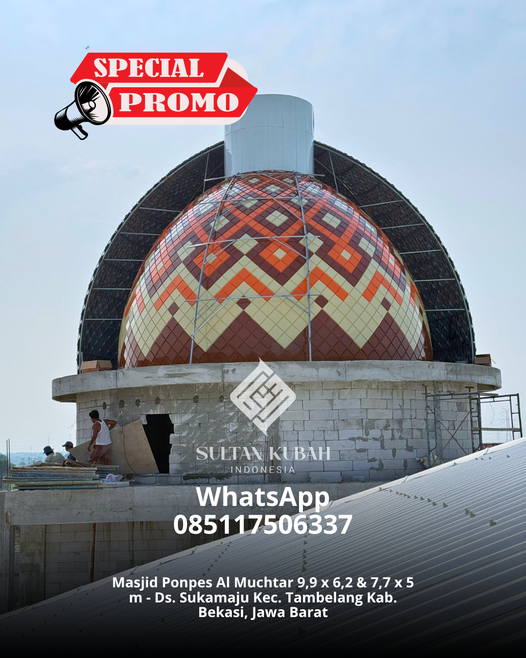 KUBAH MASJID GALVALUM HARGA TERJANGKAU DI KEC. CIKEUSAL TENGAH, KAB. SERANG (WA: 085117506337)