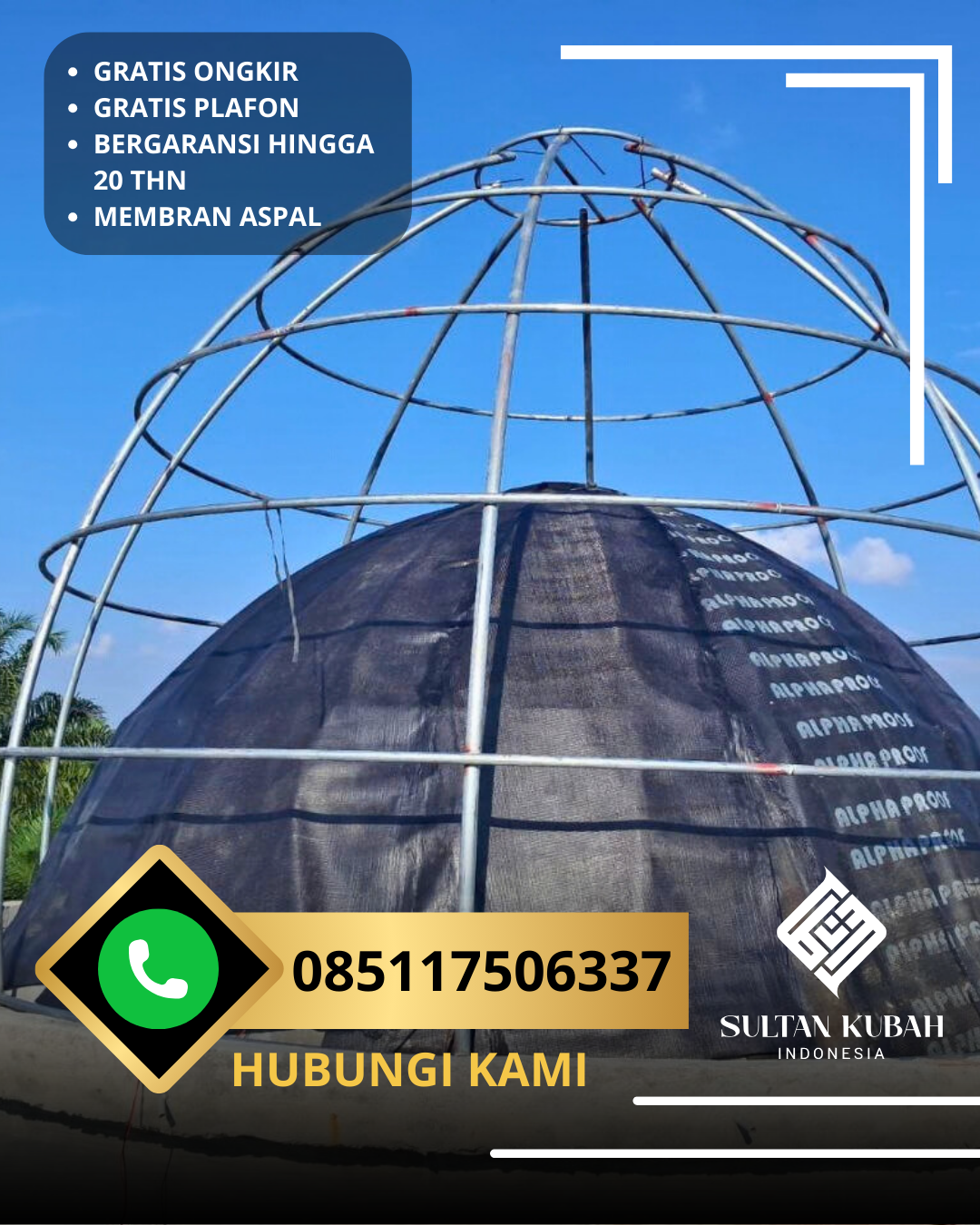 KUBAH MASJID DESAIN ELEGAN DI KEC. KUDUS, KAB. KUDUS, JAWA TENGAH (WA: 085117506337)