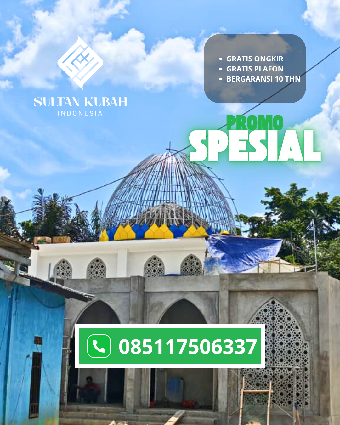 PABRIK KUBAH MASJID MODERN DI KEC. CIAWIGEBANG, KABUPATEN KUNINGAN (WA: 085117506337)