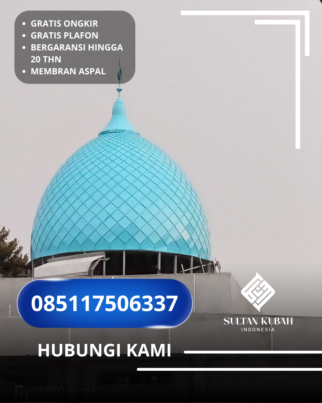PABRIK KUBAH MASJID MODERN DI KEC. NABIRE KOTA, KAB. NABIRE, PAPUA TENGAH (WA: 085117506337)