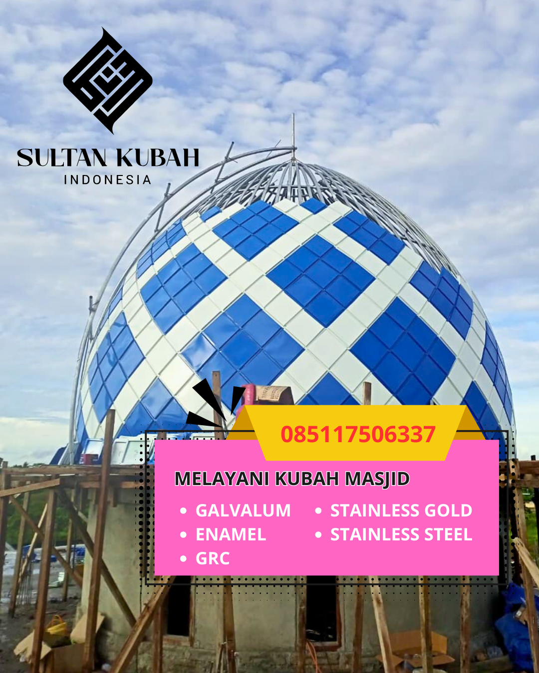 PABRIK KUBAH MASJID MODERN DI KEC. LEUSER BARAT, KAB. GAYO LUES (WA: 085117506337)