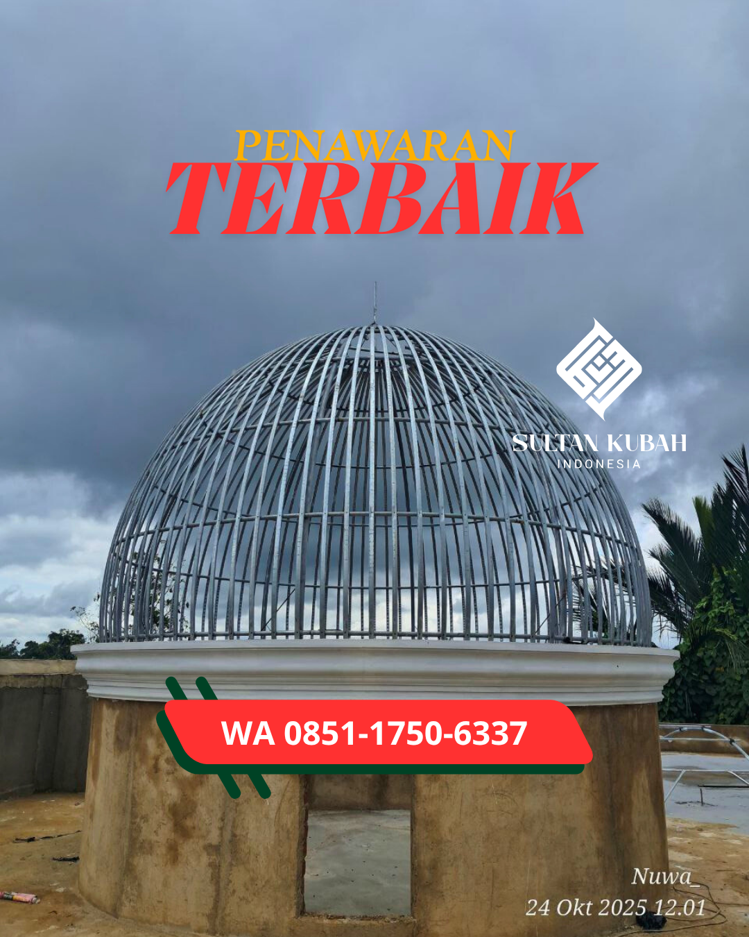 JUAL KUBAH MASJID GRC TAHAN LAMA DI KEC. MEDAN SELAYANG, KOTA MEDAN (WA: 085117506337)