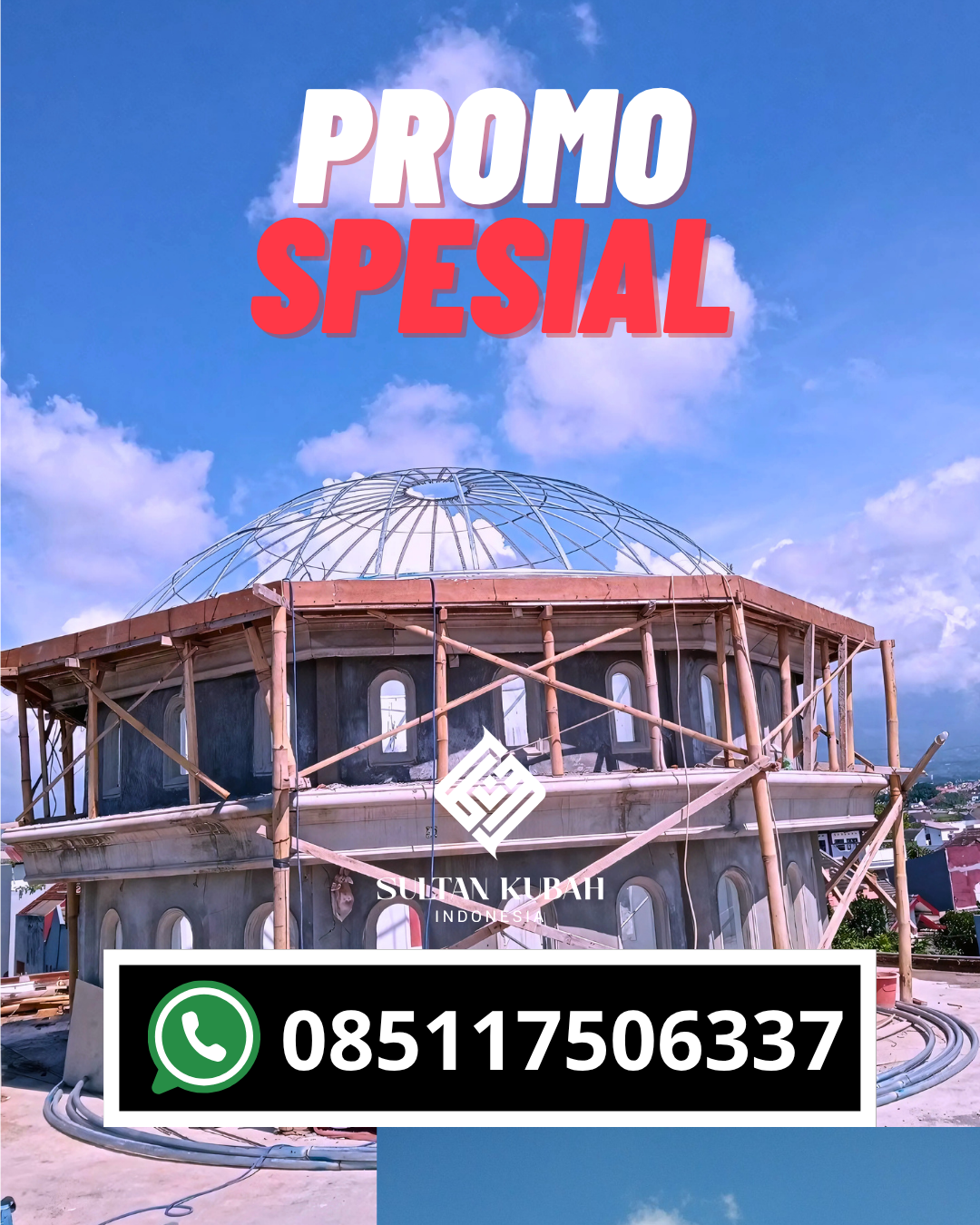 PABRIK KUBAH MASJID GALVALUM MODERN DI KEC. CAKRANEGARA, KOTA MATARAM (WA: 085117506337)