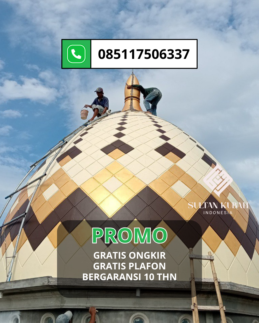 KUBAH MASJID GRC DESAIN ELEGAN DI KEC. SINJAI, KAB. SINJAI (WA: 085117506337)