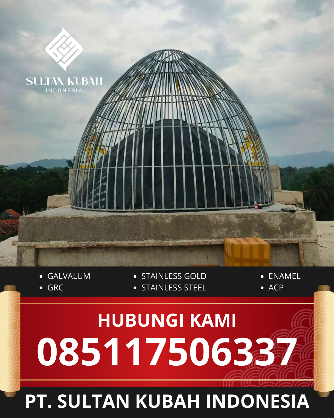 PRODUSEN KUBAH MASJID EKSKLUSIF DI KEC. GARUT KOTA, KAB. GARUT, JAWA BARAT (WA: 085117506337)