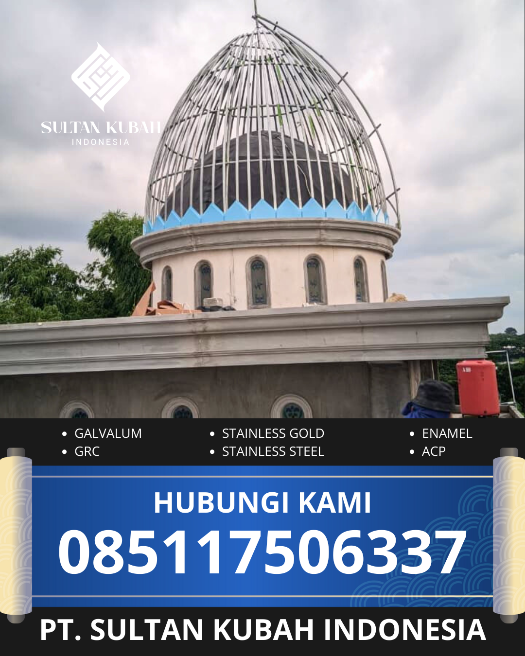 KUBAH MASJID GALVALUM HARGA TERJANGKAU DI KEC. TANA LILI, KAB. BULUKUMBA (WA: 085117506337)
