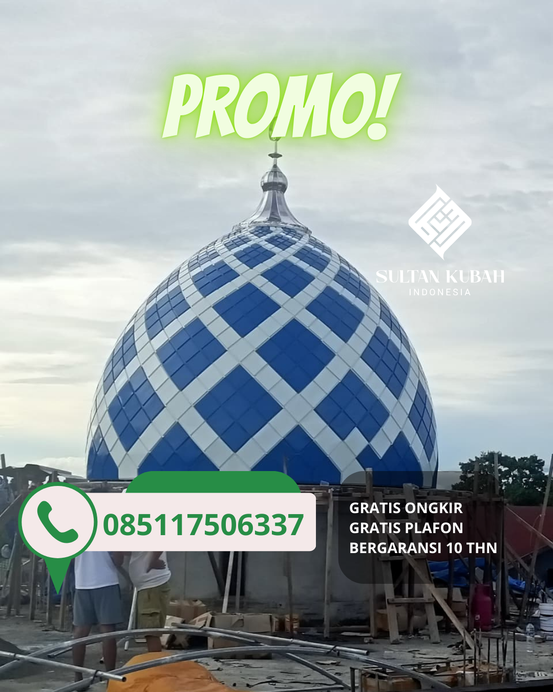 KUBAH MASJID HARGA TERJANGKAU DI KEC. UJUNG TANAH, KOTA MAKASSAR (WA: 085117506337)