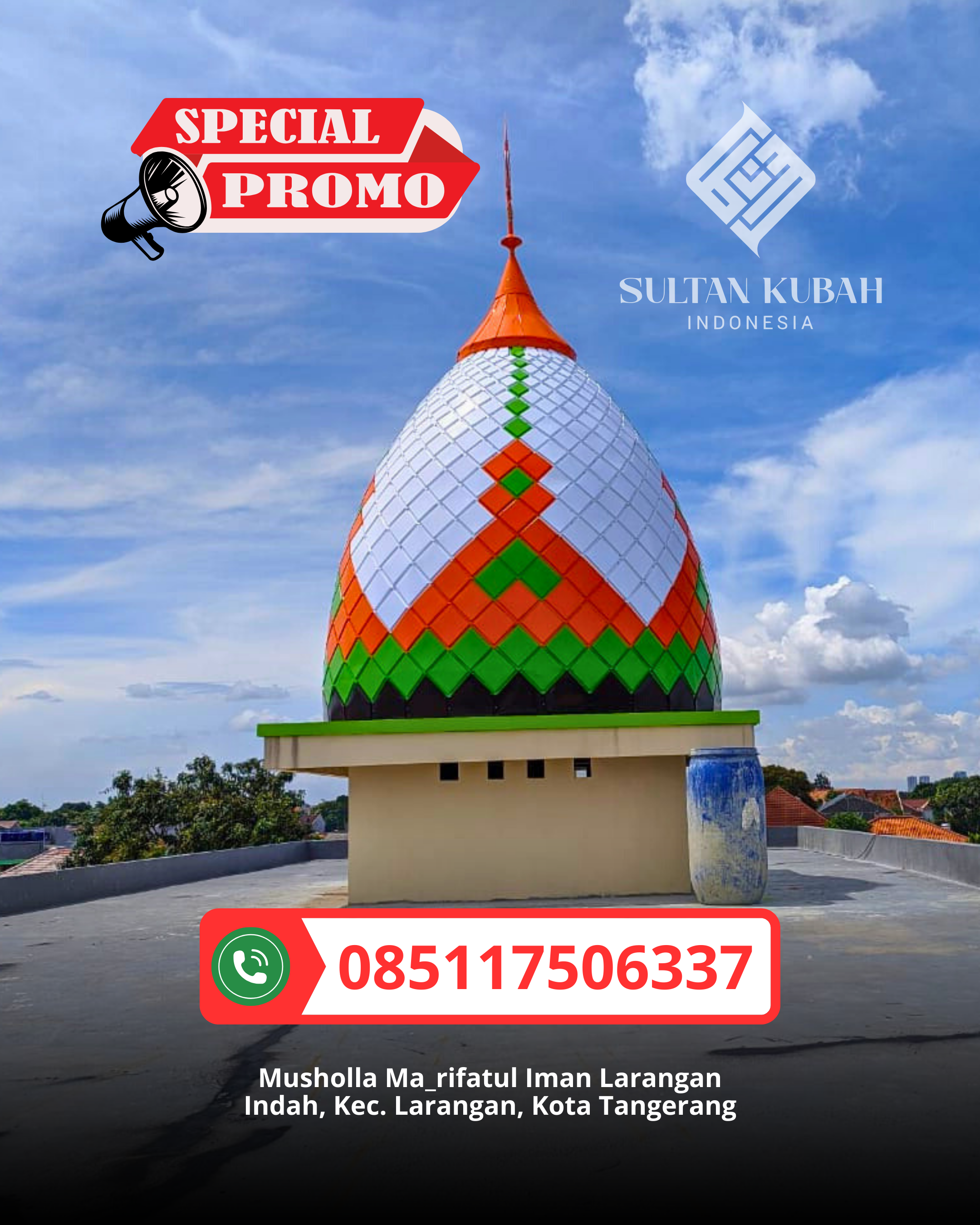 JUAL KUBAH MASJID GALVALUM TAHAN LAMA DI KEC. WATAMPONE, KAB. BONE (WA: 085117506337)