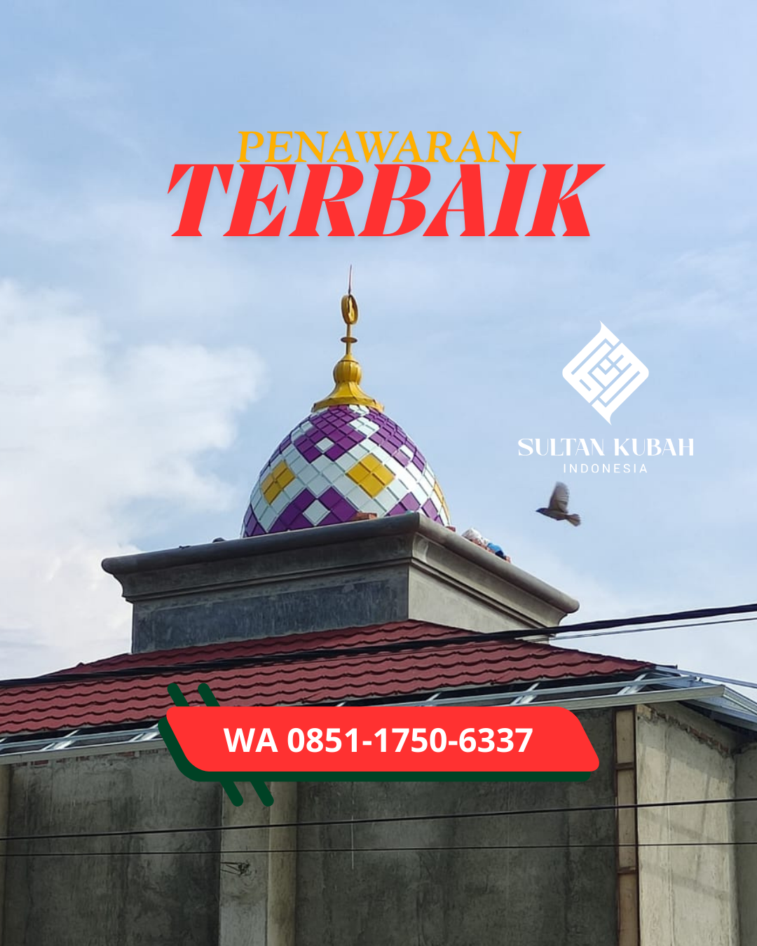 JUAL KUBAH MASJID TAHAN LAMA DI KEC. TAMALATE, KOTA MAKASSAR (WA: 085117506337)
