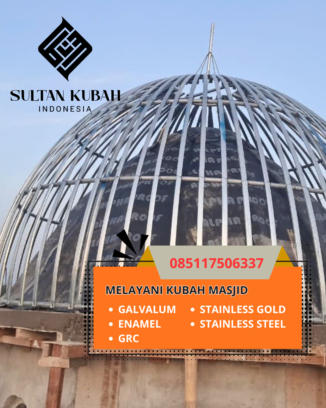 KUBAH MASJID DESAIN ELEGAN DI KEC. CILINCING, KOTA JAKARTA UTARA (WA: 085117506337)