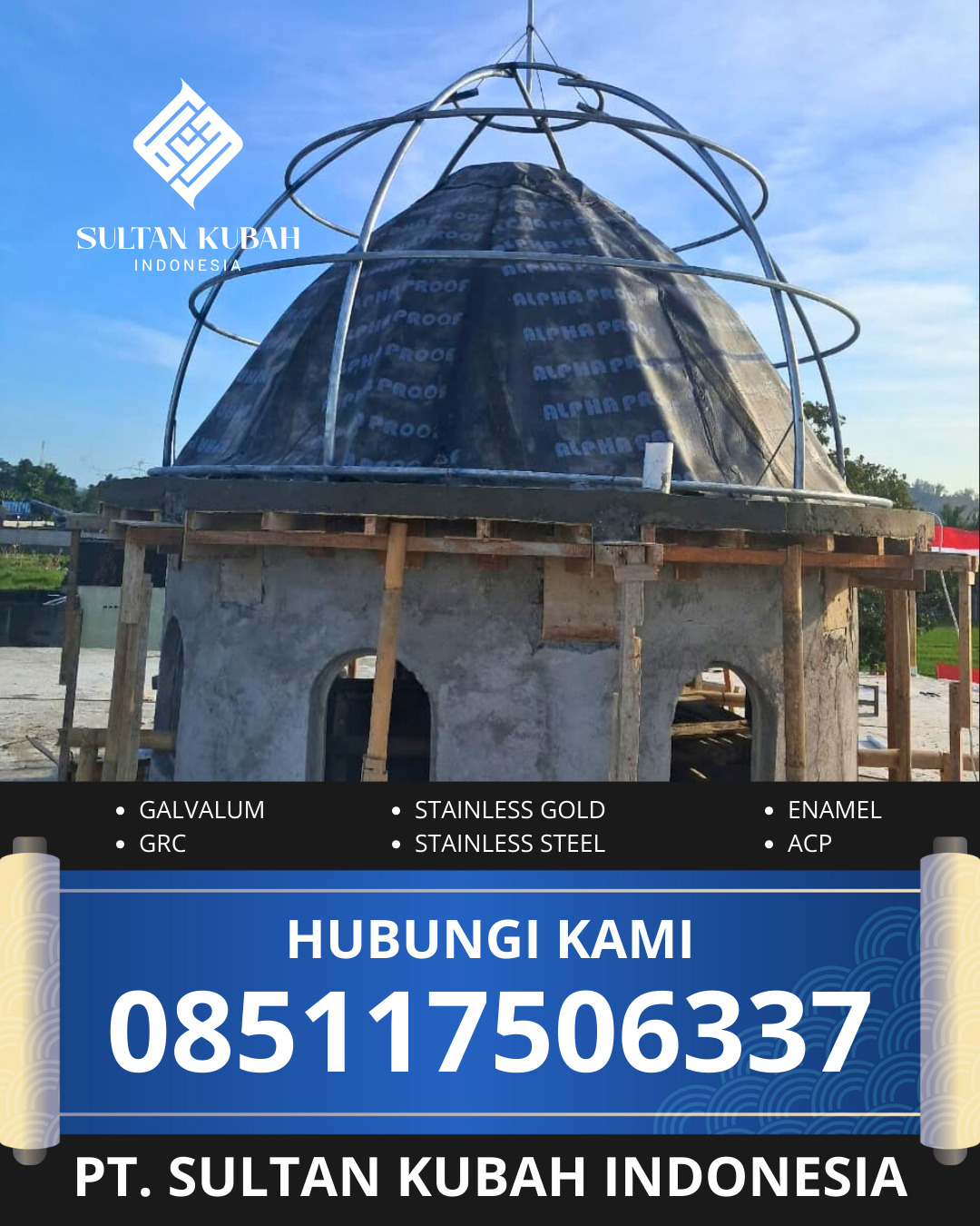 JUAL KUBAH MASJID TAHAN LAMA DI KEC. PASAR REBO BARAT, KOTA JAKARTA TIMUR (WA: 085117506337)