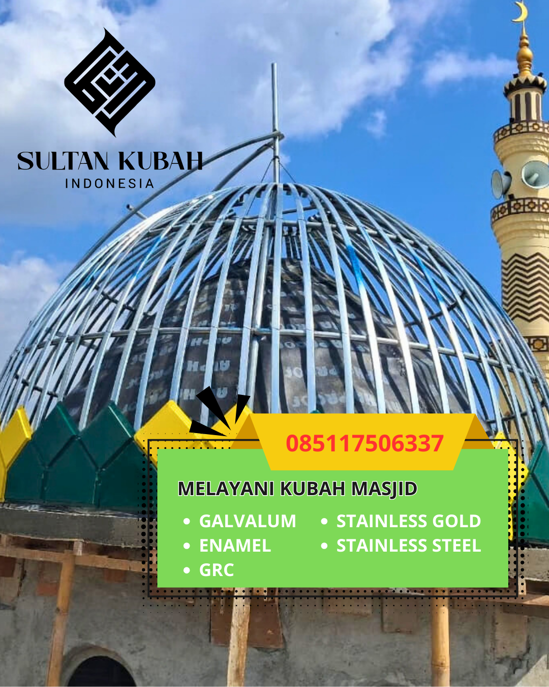 PRODUSEN KUBAH MASJID EKSKLUSIF DI KEC. TEBET, KOTA JAKARTA SELATAN (WA: 085117506337)