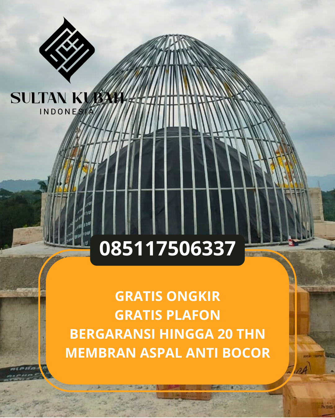KUBAH MASJID HARGA TERJANGKAU DI KEC. MUTIARA, KAB. PIDIE, ACEH (WA: 085117506337)
