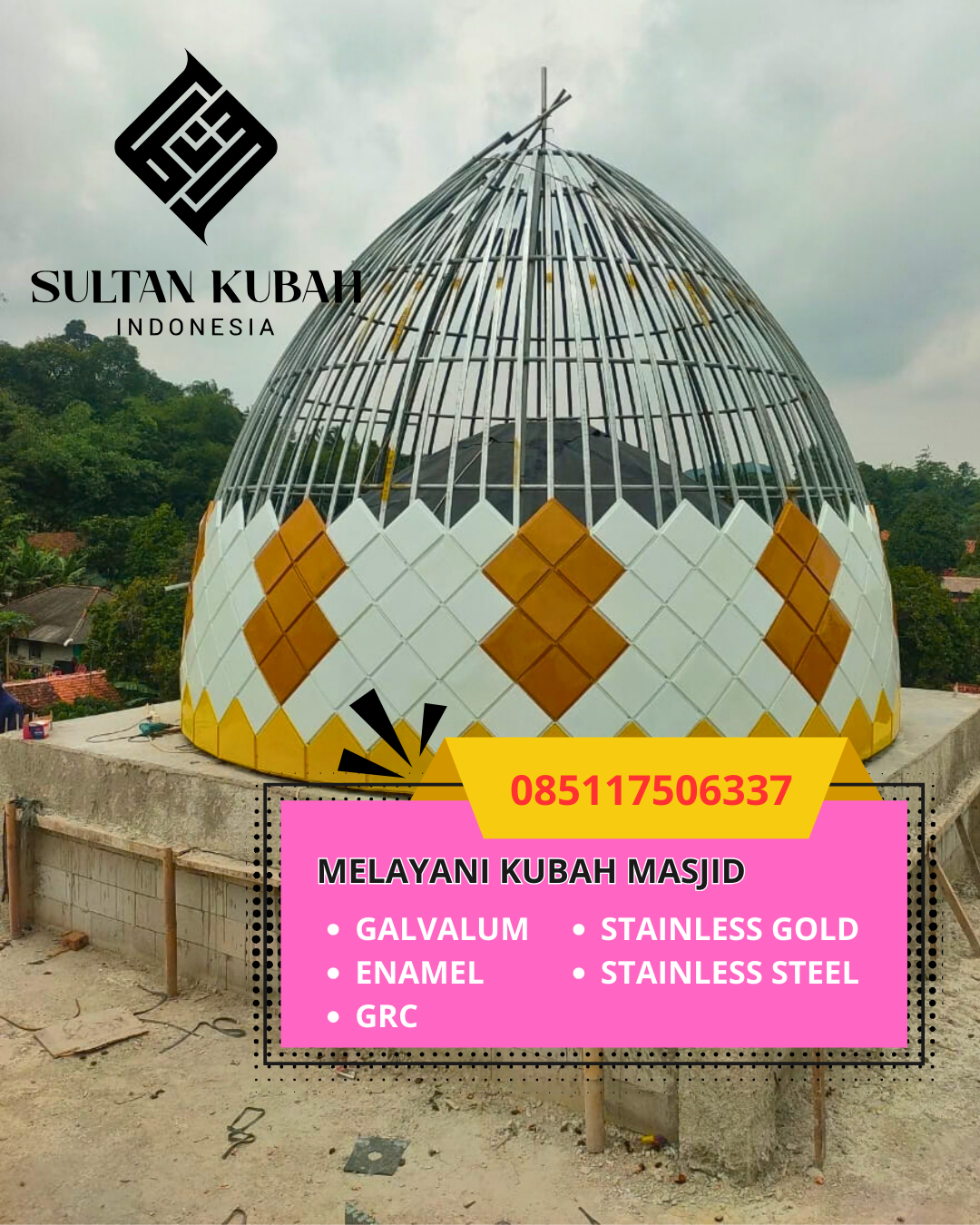 PABRIK KUBAH MASJID MODERN DI KEC. PAYAKUMBUH BARAT, KOTA PAYAKUMBUH, SUMATERA BARAT (WA: 085117506337)