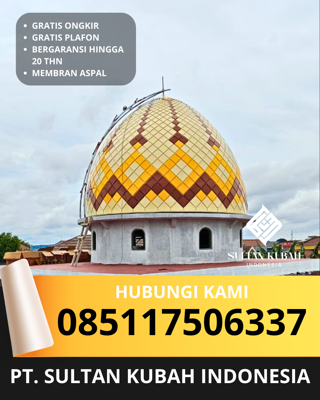 PRODUSEN KUBAH MASJID EKSKLUSIF DI KEC. TEMANGGUNG UTARA, KAB. TEMANGGUNG (WA: 085117506337)
