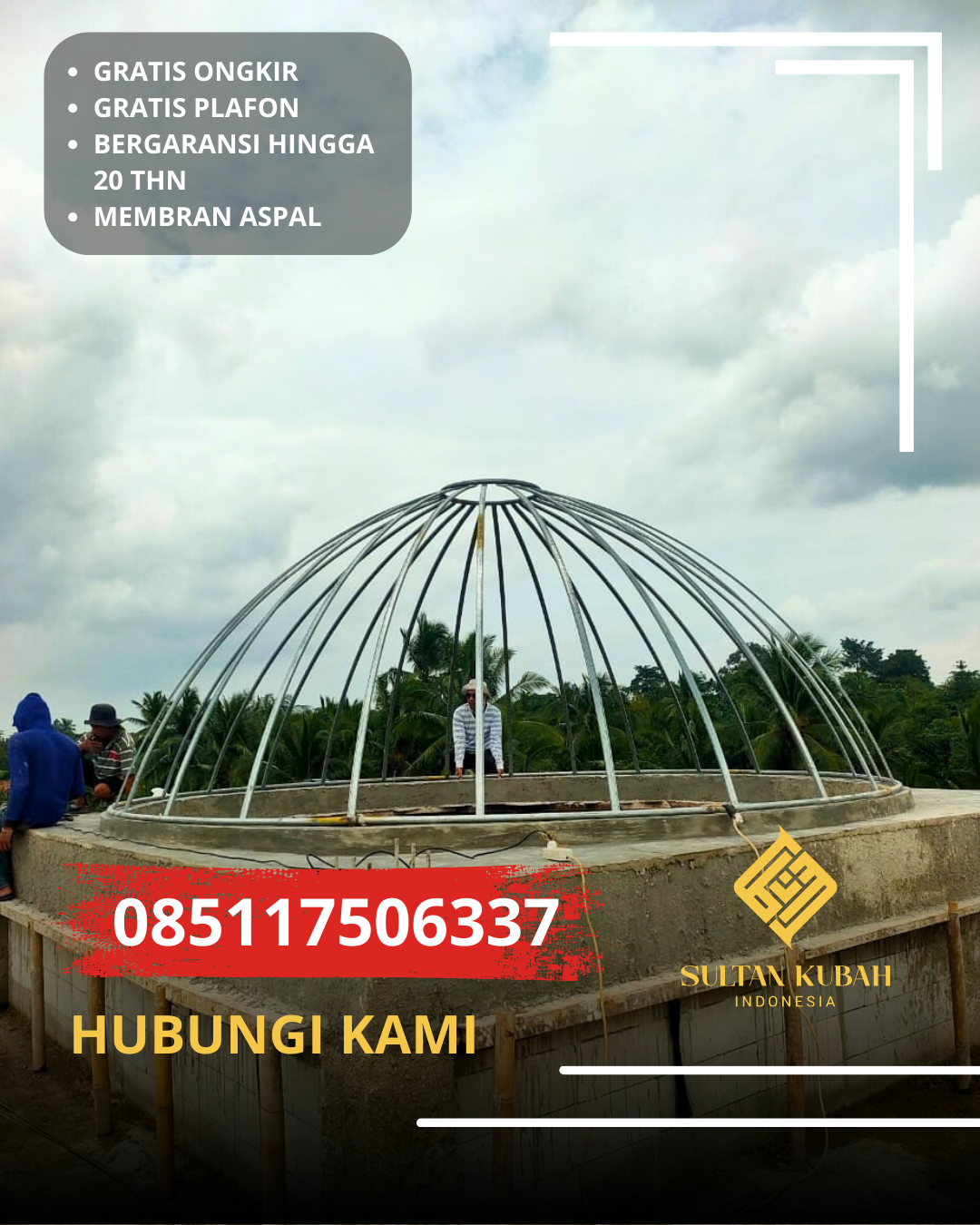 JUAL KUBAH MASJID PREMIUM DI KEC. PADANG UTARA, KOTA PADANG, SUMATERA BARAT (WA: 085117506337)