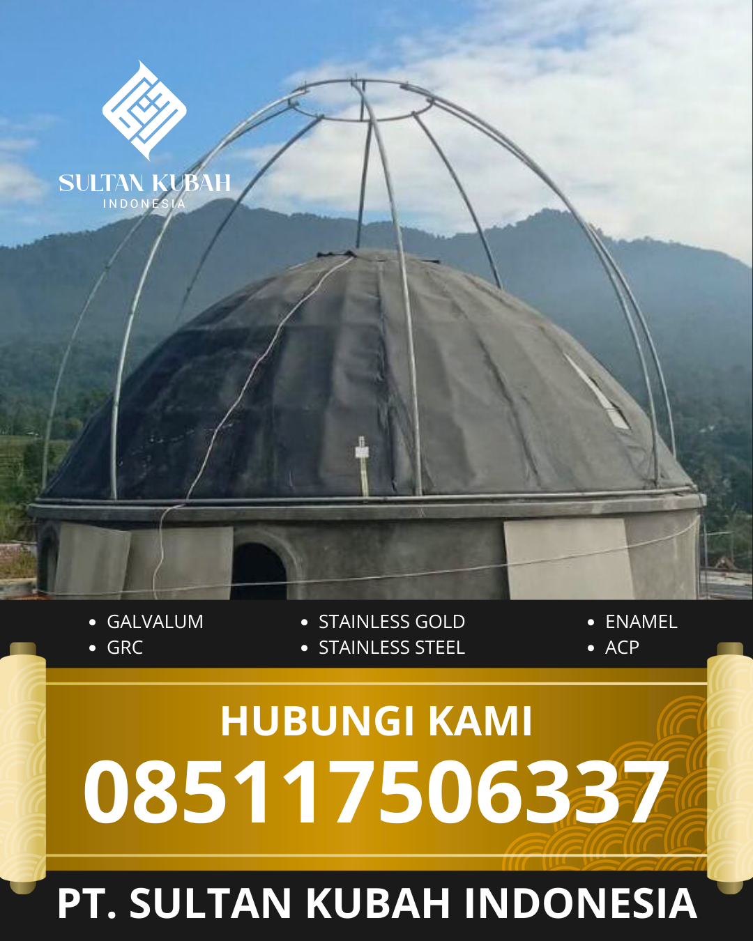 KUBAH MASJID DESAIN ELEGAN DI KOTA CIMAHI, JABAR (WA: 085117506337)
