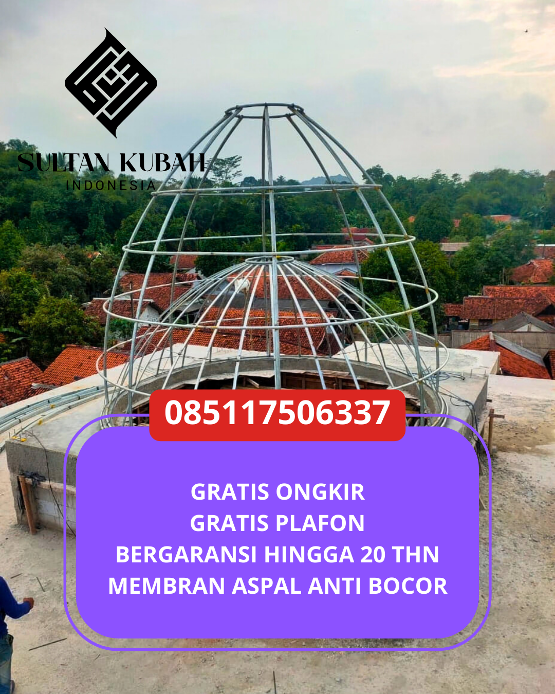 JUAL KUBAH MASJID PREMIUM DI KEC. CIMAHI UTARA, KOTA CIMAHI, JAWA BARAT (WA: 085117506337)