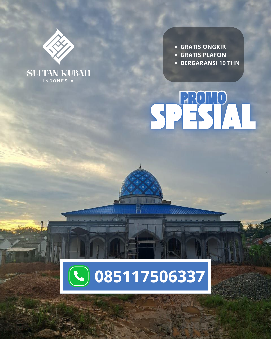 KUBAH MASJID HARGA TERJANGKAU DI KEC. UJUNG LOE, KABUPATEN BULUKUMBA (WA: 085117506337)