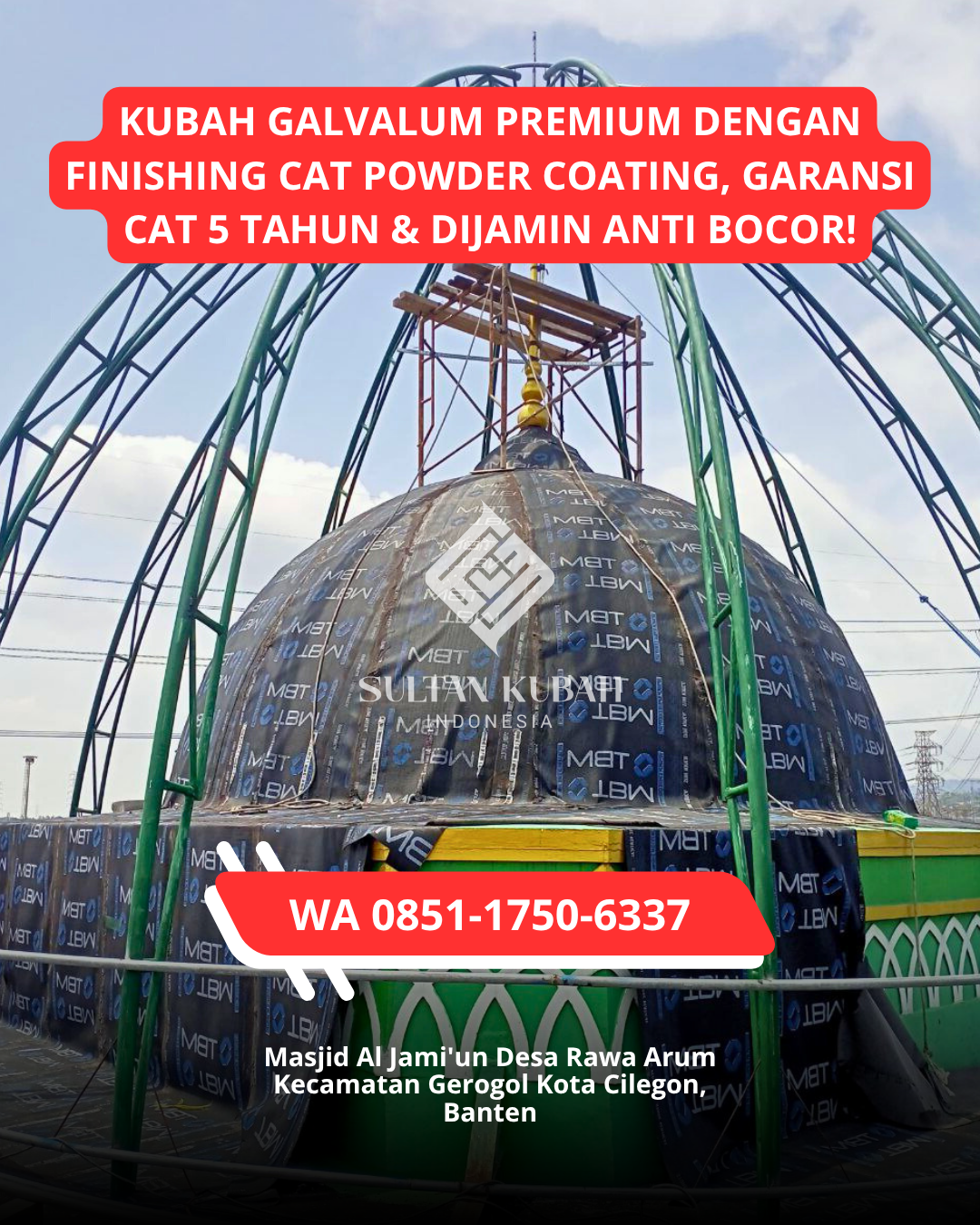 KUBAH MASJID DESAIN ELEGAN DI KEC. TARAKAN TIMUR, KOTA TARAKAN (WA: 085117506337)