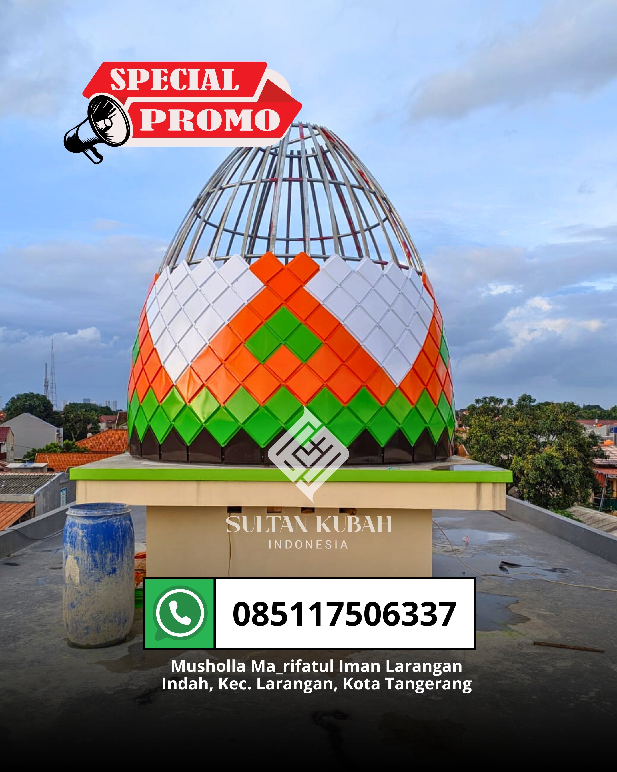 JUAL KUBAH MASJID GALVALUM PREMIUM DI KEC. PANGURURAN, KAB. SAMOSIR, SUMATERA UTARA (WA: 085117506337)