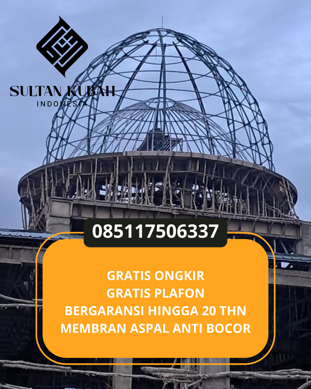 SPESIALIS KUBAH MASJID GARANSI RESMI DI KECAMATAN PURWOKERTO BARAT, KABUPATEN BANYUMAS, JAWA TENGAH (WA: 085117506337)