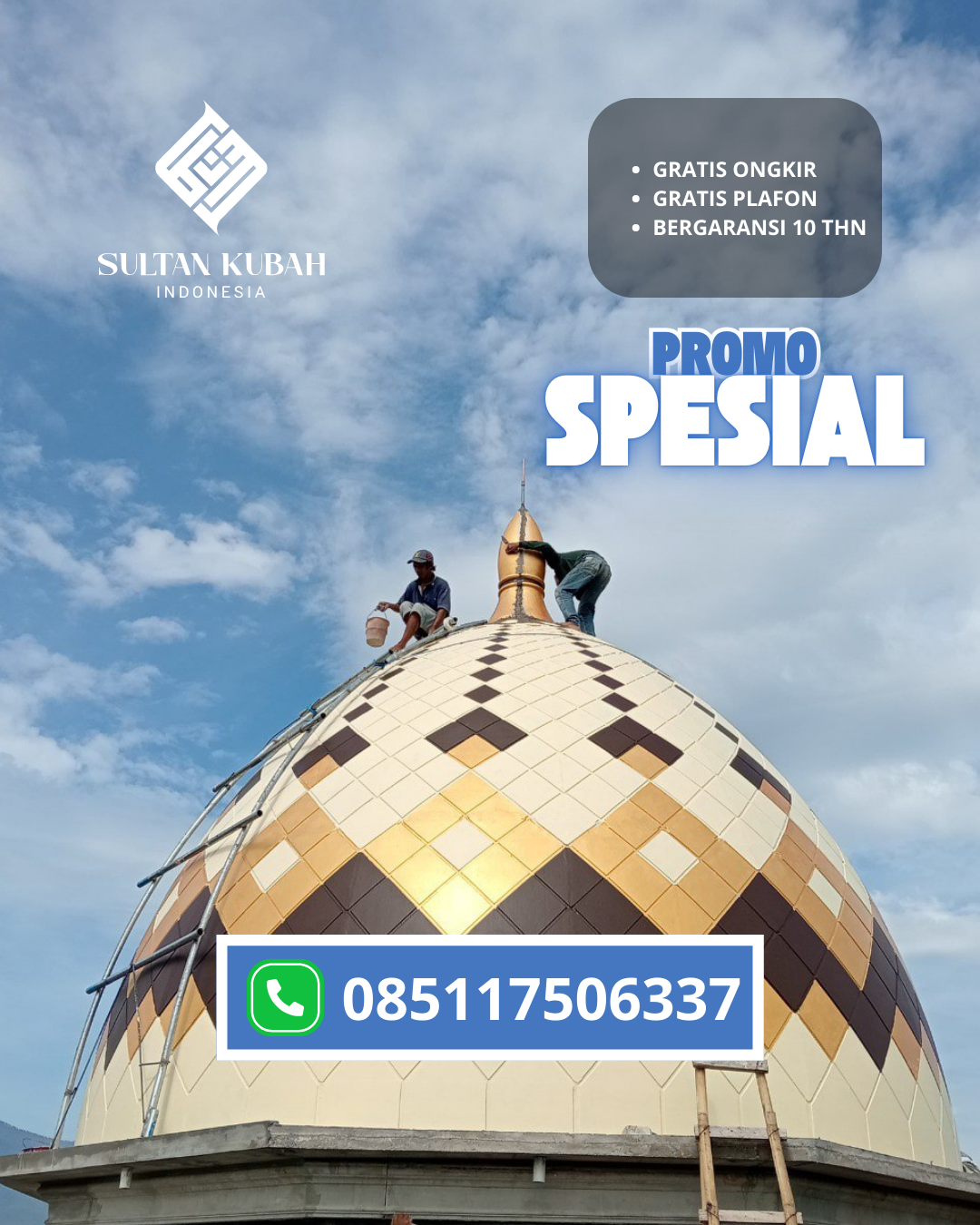 JUAL KUBAH MASJID GRC TAHAN LAMA DI KEC. RAAS, KABUPATEN SUMENEP (WA: 085117506337)