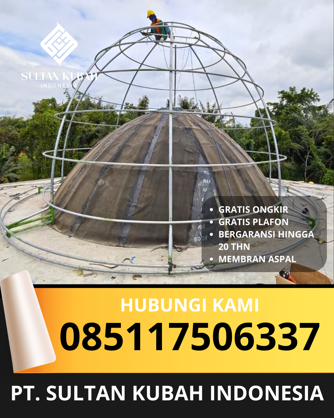 KUBAH MASJID HARGA TERJANGKAU DI KEC. BANJARMASIN TIMUR, KOTA BANJARMASIN, KALIMANTAN SELATAN (WA: 085117506337)