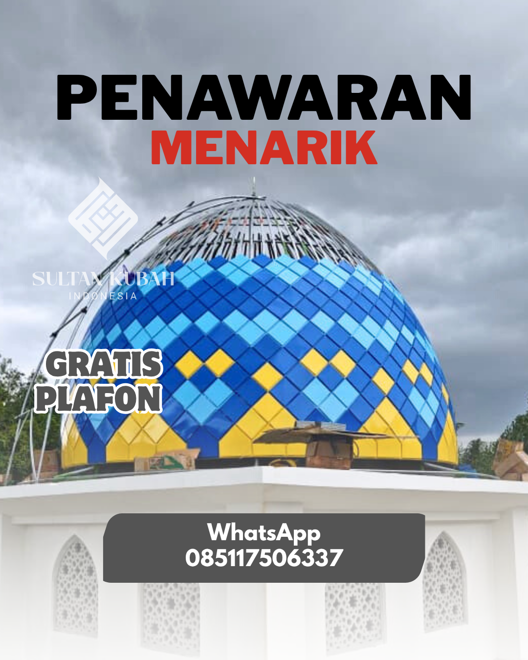 JUAL KUBAH MASJID TAHAN LAMA DI KEC. GONDOKUSUMAN, KOTA YOGYAKARTA (WA: 085117506337)