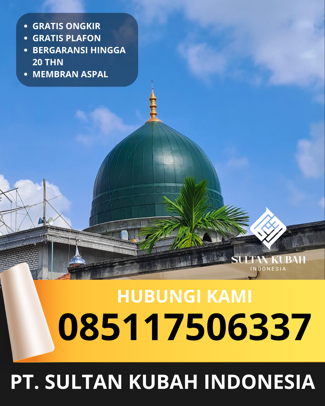 KUBAH MASJID HARGA TERJANGKAU DI KEC. CIREBON TIMUR, KOTA CIREBON, JAWA BARAT (WA: 085117506337)