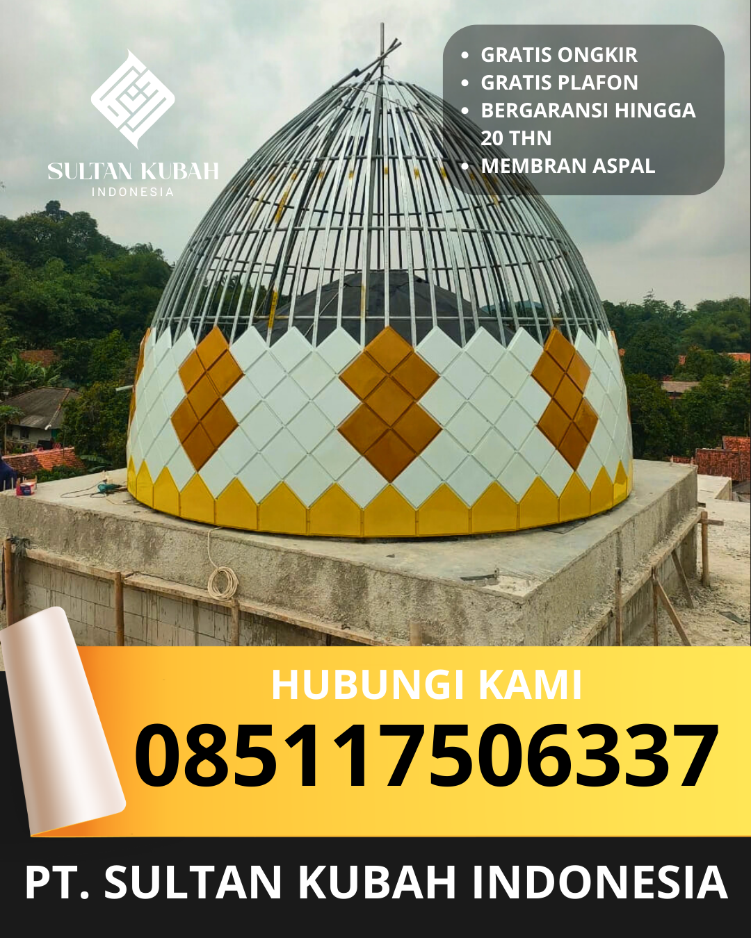PRODUSEN KUBAH MASJID EKSKLUSIF DI KEC. JATINANGOR, KAB. SUMEDANG, JAWA BARAT (WA: 085117506337)
