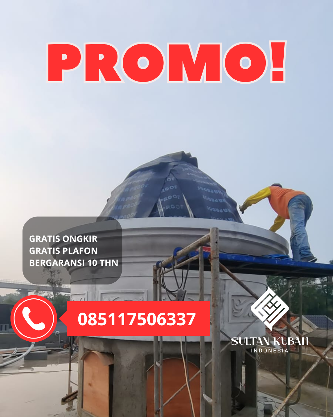 KUBAH MASJID DESAIN ELEGAN DI KEC. KAHAYAN TENGAH, KABUPATEN PULANG PISAU (WA: 085117506337)