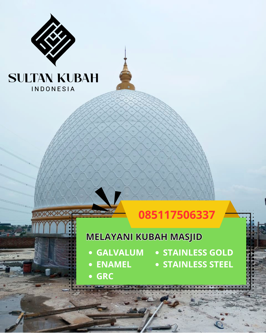 KUBAH MASJID DESAIN ELEGAN DI KEC SIGLI, KAB PIDIE, ACEH (WA: 085117506337)