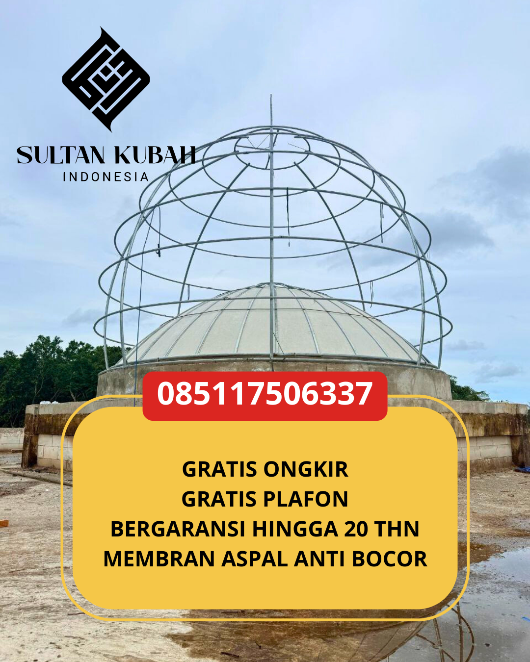 JUAL KUBAH MASJID GALVALUM PREMIUM DI KEC. PRAYA, KAB. LOMBOK TENGAH (WA: 085117506337)