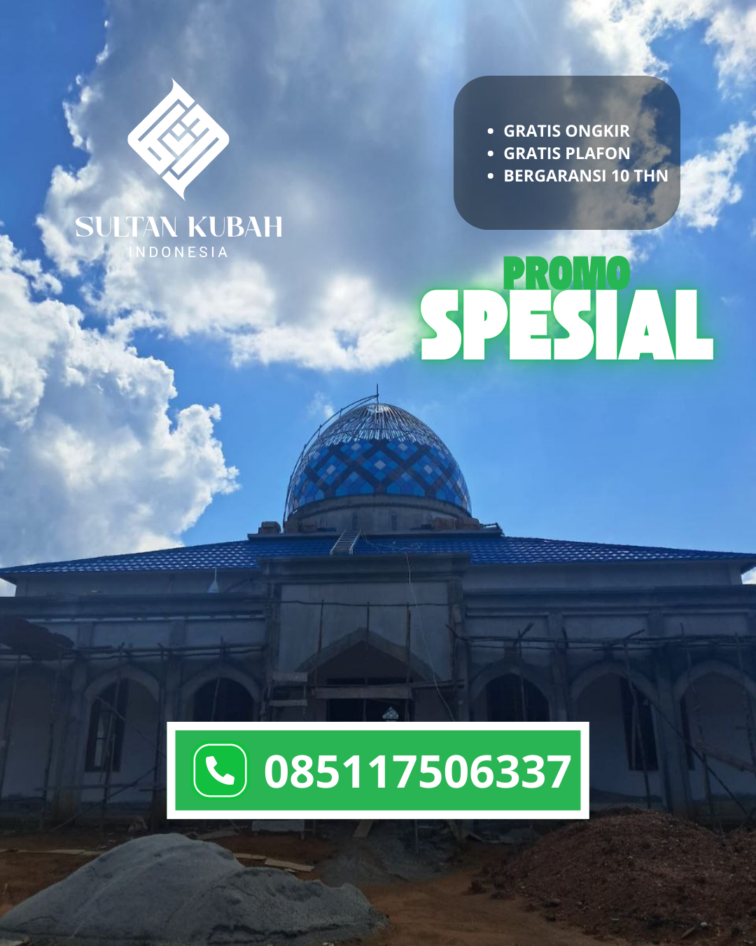PABRIK KUBAH MASJID MODERN DI KEC. BONTO BAHARI, KABUPATEN BULUKUMBA (WA: 085117506337)