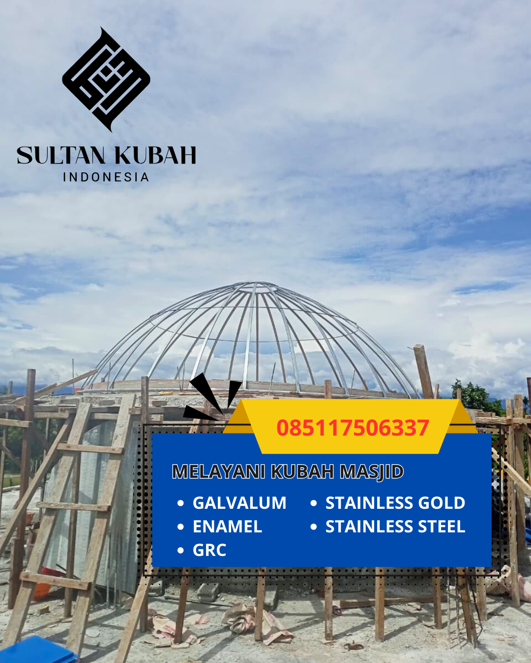 PRODUSEN KUBAH MASJID EKSKLUSIF DI KEC. PINING TIMUR, KAB. GAYO LUES (WA: 085117506337)
