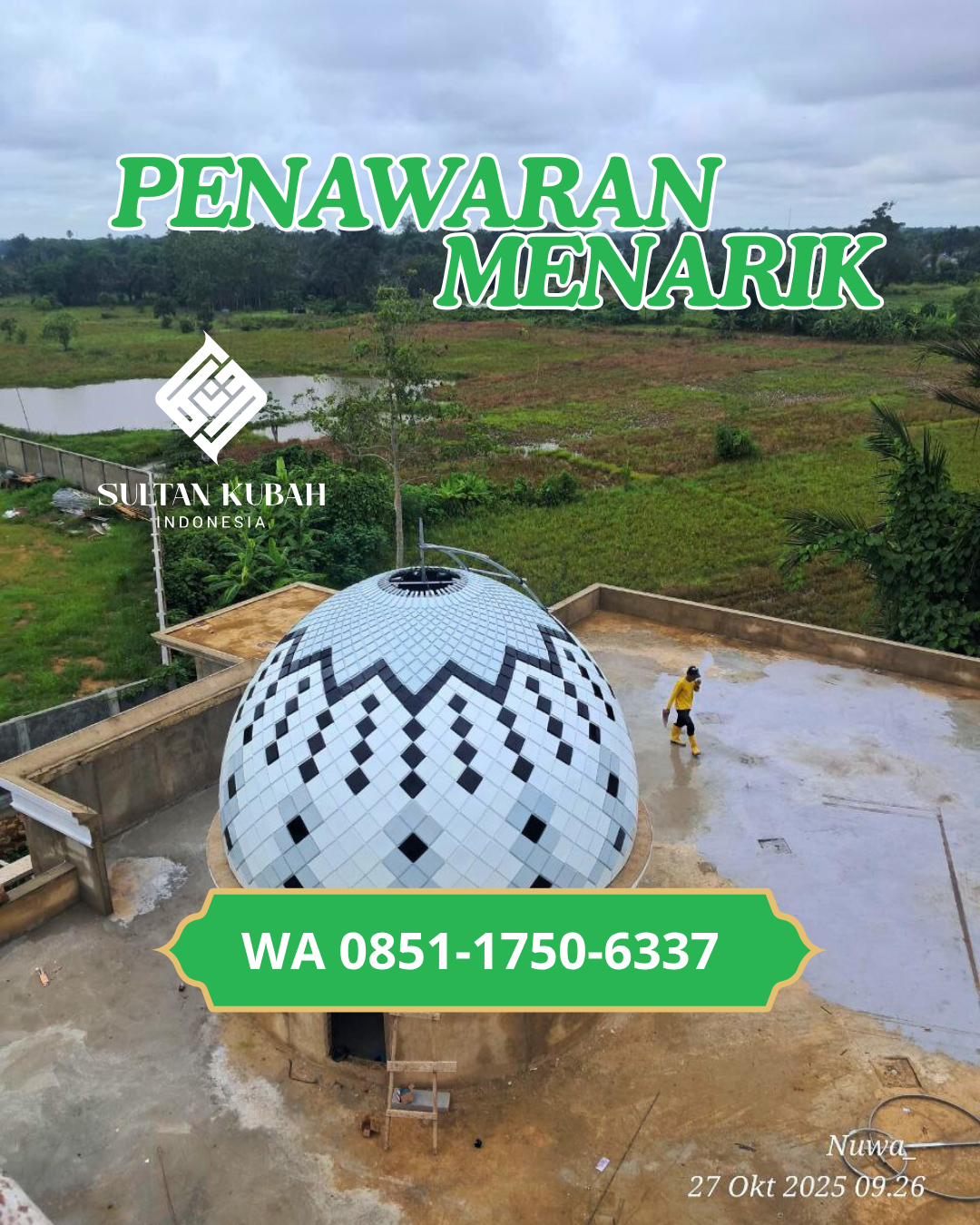KUBAH MASJID GRC HARGA TERJANGKAU DI KEC. PONTIANAK BARAT, KOTA PONTIANAK (WA: 085117506337)