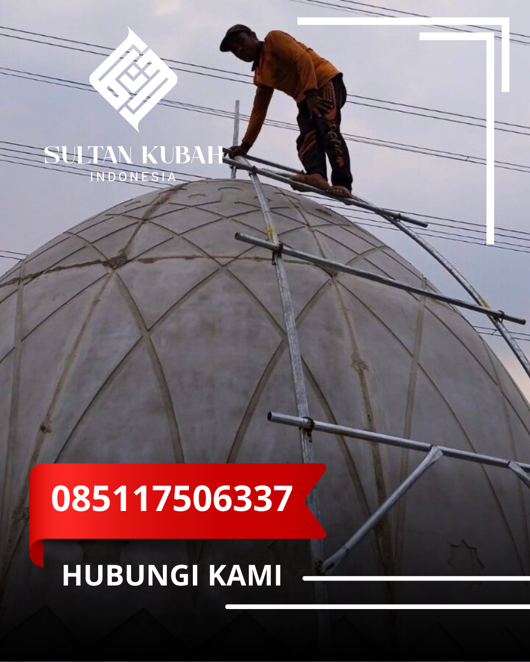 KUBAH MASJID GARANSI RESMI DI KEC. TELUK KEPAYANG, KAB. TANAH BUMBU, KALIMANTAN SELATAN (WA: 085117506337)