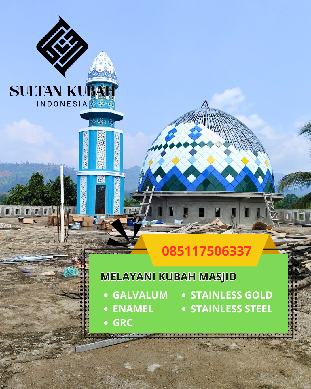 SPESIALIS KUBAH MASJID GALVALUM GARANSI RESMI DI KEC. PRINGSEWU, KAB. PRINGSEWU (WA: 085117506337)