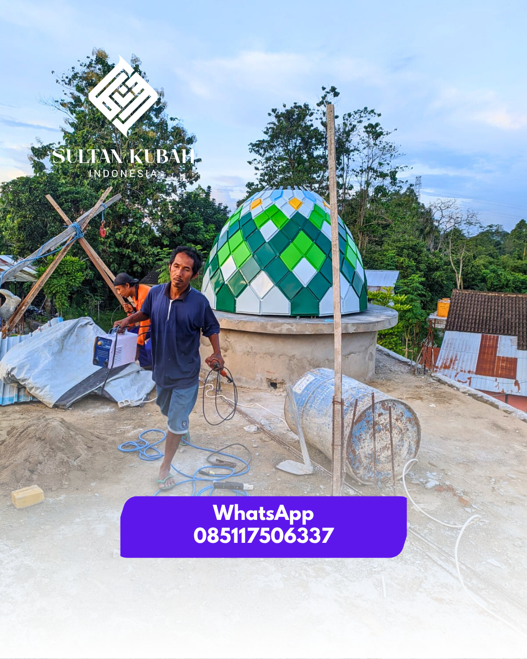 PABRIK KUBAH MASJID GALVALUM MODERN DI KEC. ANTAPANI, KOTA BANDUNG (WA: 085117506337)