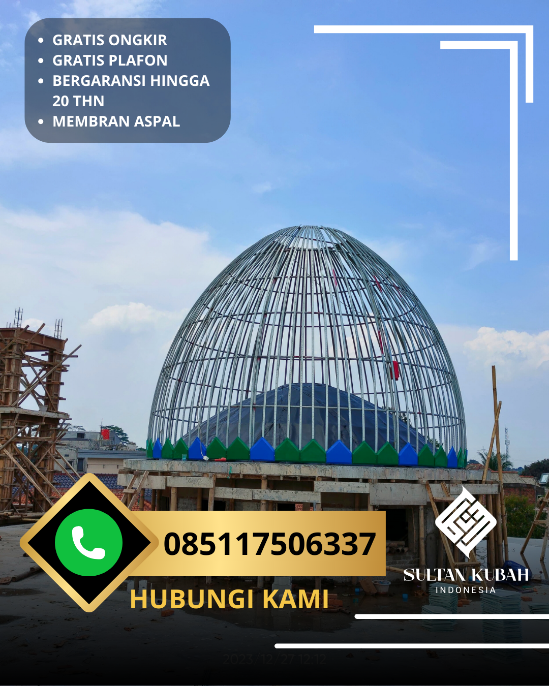 PUSAT KUBAH MASJID BERKUALITAS DI KEC. KOLAKA, KAB. KOLAKA, SULAWESI TENGGARA (WA: 085117506337)