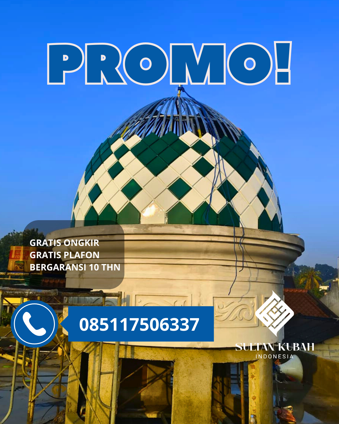 KUBAH MASJID HARGA TERJANGKAU DI KEC. TOILI, KAB. BANGGAI (WA: 085117506337)