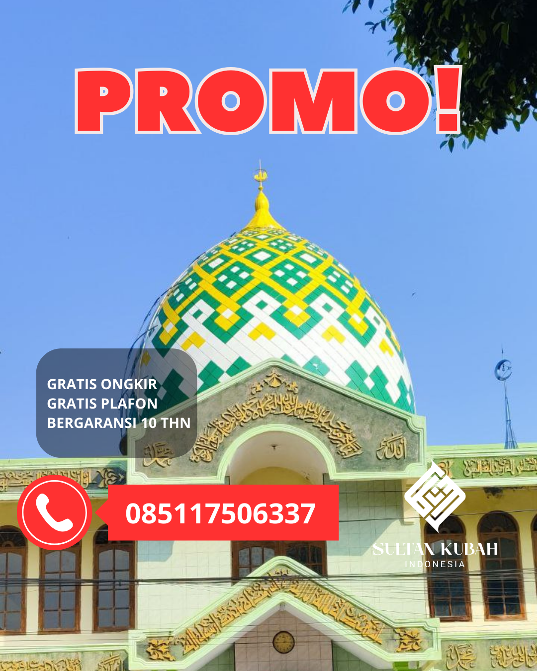 PUSAT KUBAH MASJID GRC BERKUALITAS DI KEC. PAGIMANA, KAB. BANGGAI (WA: 085117506337)