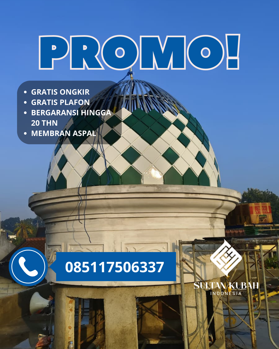 JUAL KUBAH MASJID PREMIUM DI KEC. TAMALANREA, KOTA MAKASSAR (WA: 085117506337)