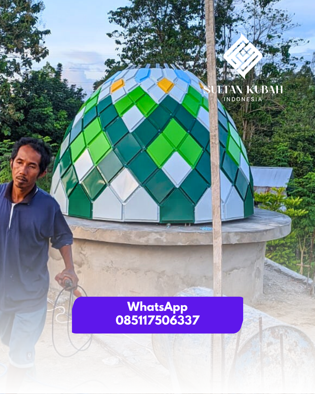 PABRIK KUBAH MASJID GALVALUM MODERN DI KEC. SINGKIL, KOTA MANADO (WA: 085117506337)