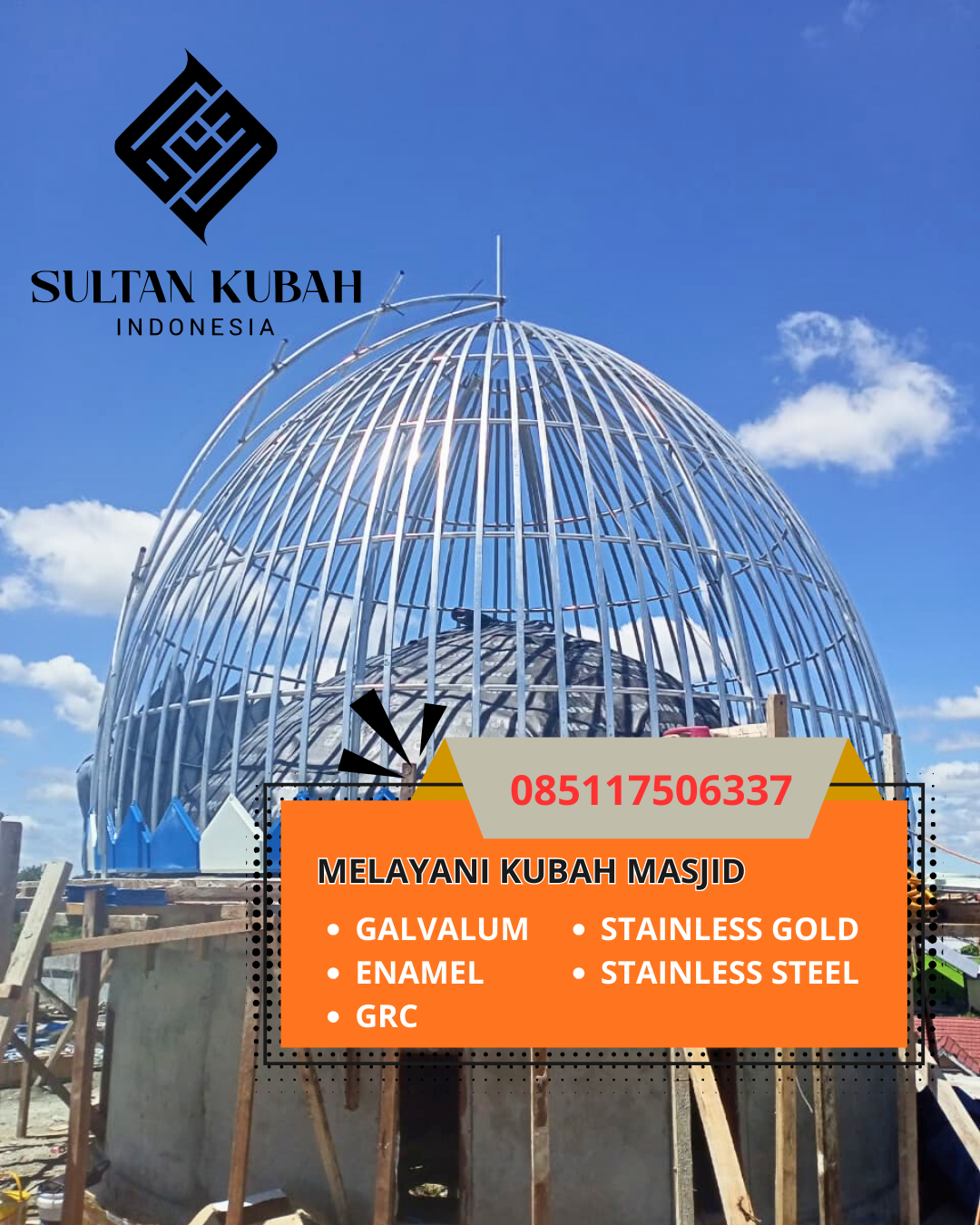 PUSAT KUBAH MASJID BERKUALITAS DI KEC. ANREAPI SELATAN, KAB. POLEWALI MANDAR (WA: 085117506337)