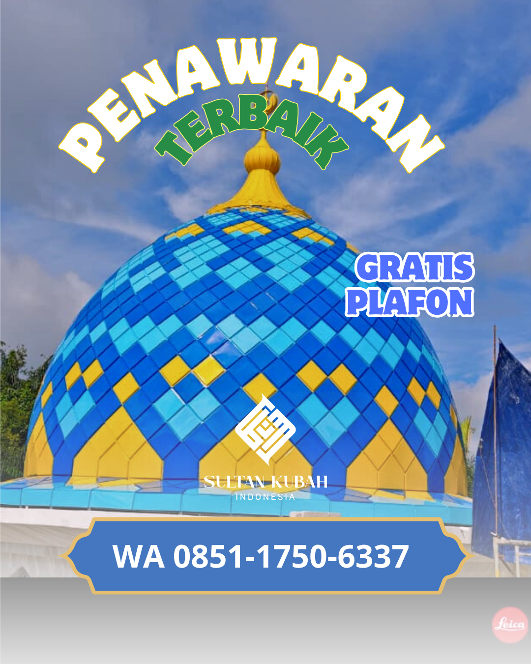 KUBAH MASJID HARGA TERJANGKAU DI KEC. ASTANAANYAR, KOTA BANDUNG (WA: 085117506337)