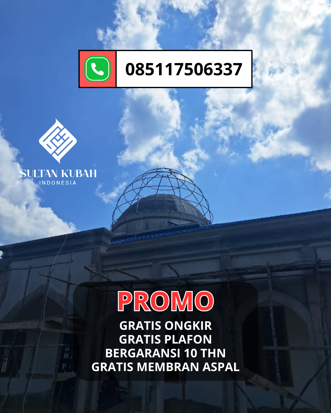 PUSAT KUBAH MASJID BERKUALITAS DI KEC. PATIMPENG, KABUPATEN BONE (WA: 085117506337)